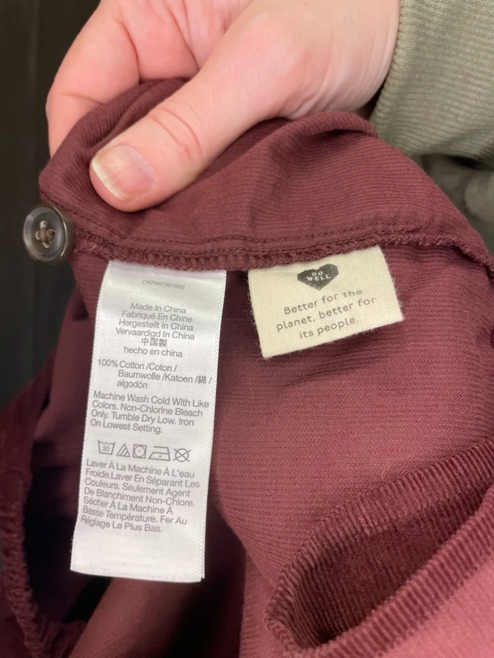 NWOT Madewell Burgundy Velvet Corduroy Puff-Sleeve Wrap Top